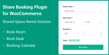 Share Booking Plugin  for WooCommerce